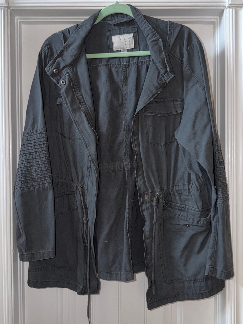 a new day Charcoal Gray Military Field Jacket